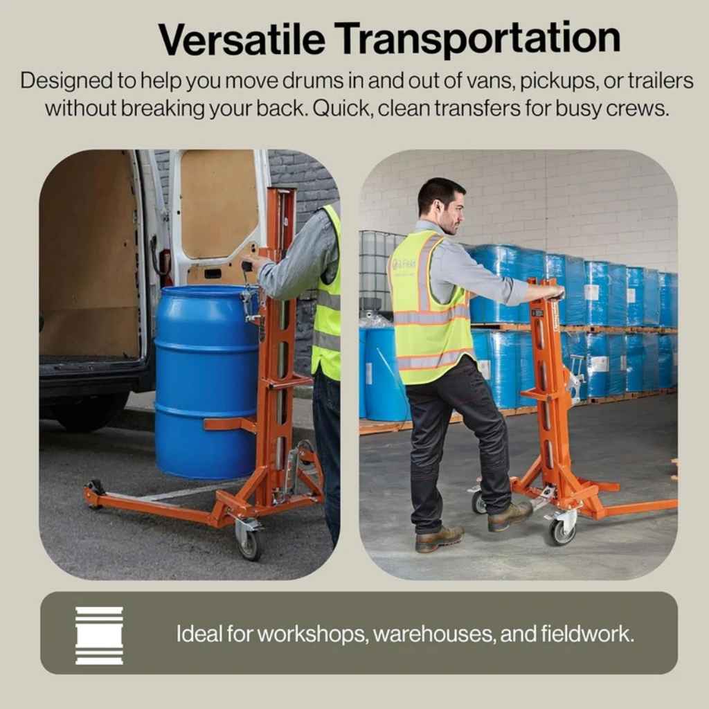 SuperHandy 55 Gal Drum Lifter - 550 LB Capacity