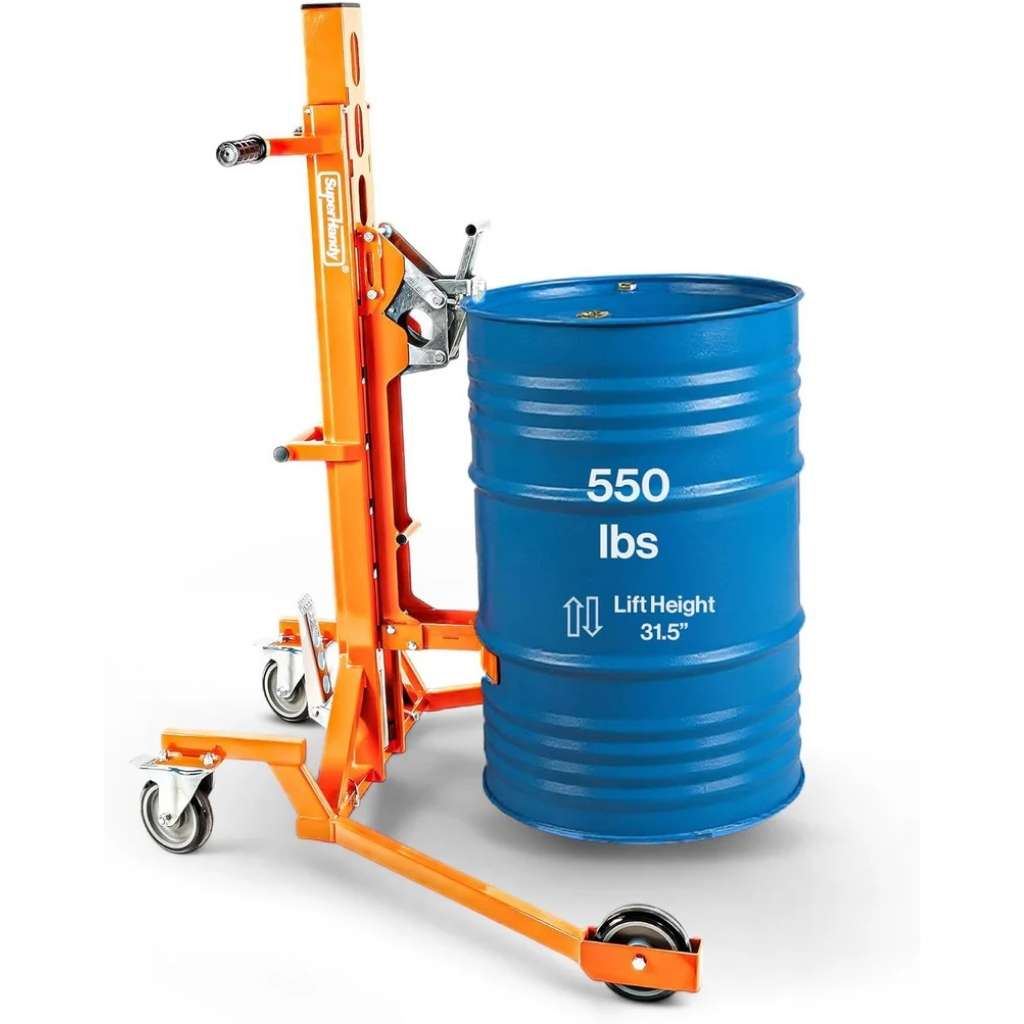 SuperHandy 55 Gal Drum Lifter - 550 LB Capacity