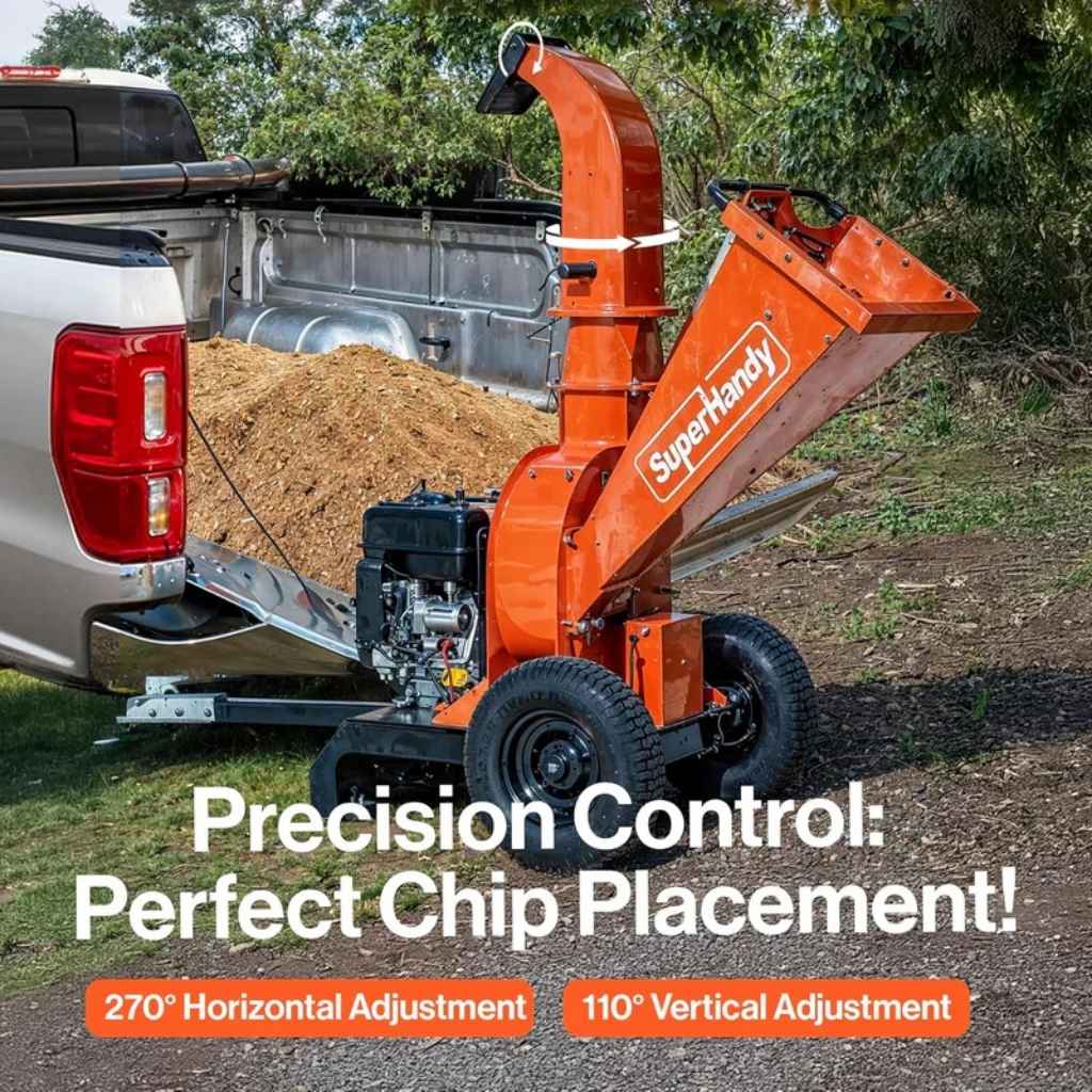 SuperHandy 4 in. Towable Wood Chipper