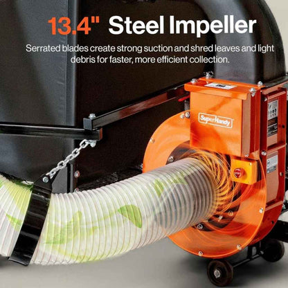 SuperHandy Tow Behind Leaf Vacuum – 180 Gal , 15HP Engine