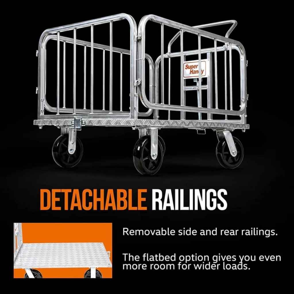 SuperHandy Metal Platform Truck & Trailer - 1200Lb Capacity