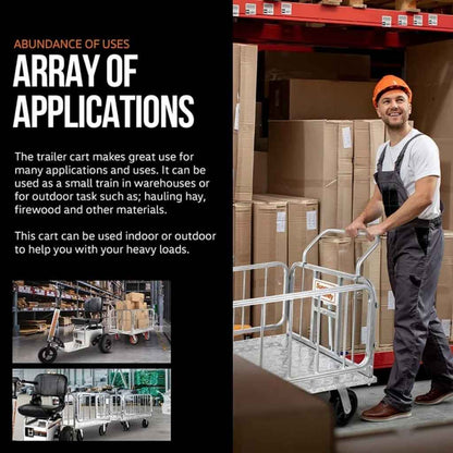 SuperHandy Metal Platform Truck & Trailer - 1200Lb Capacity