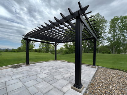 Stratford | 12x10 Steel Pergola – Black