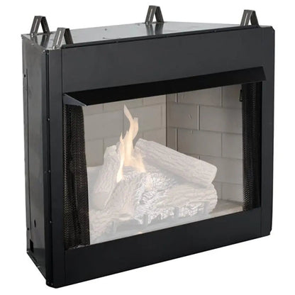 Superior Gas Fireplace VRT25WS 24-Inch Tall Opening Vent-Free Firebox White Stacked Panel VRT25WS