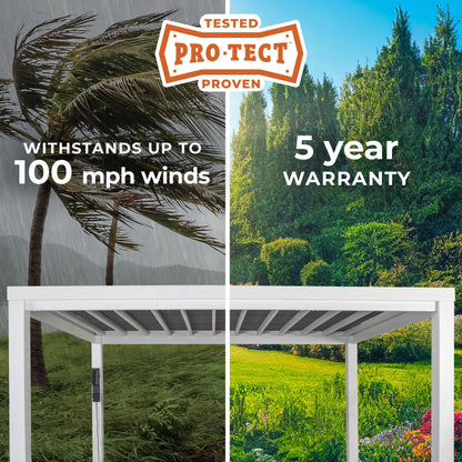 14x12 Windham Modern Steel Pergola With Sail Shade Soft Canopy