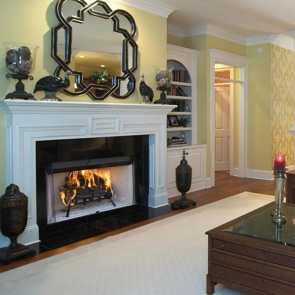 Superior Wood Burning Fireplace WRT3000 Traditional Radiant White Stacked Panel