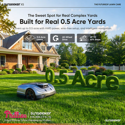 X5 Wireless AI Robot Lawn Mower | 0.5 Acre AWD