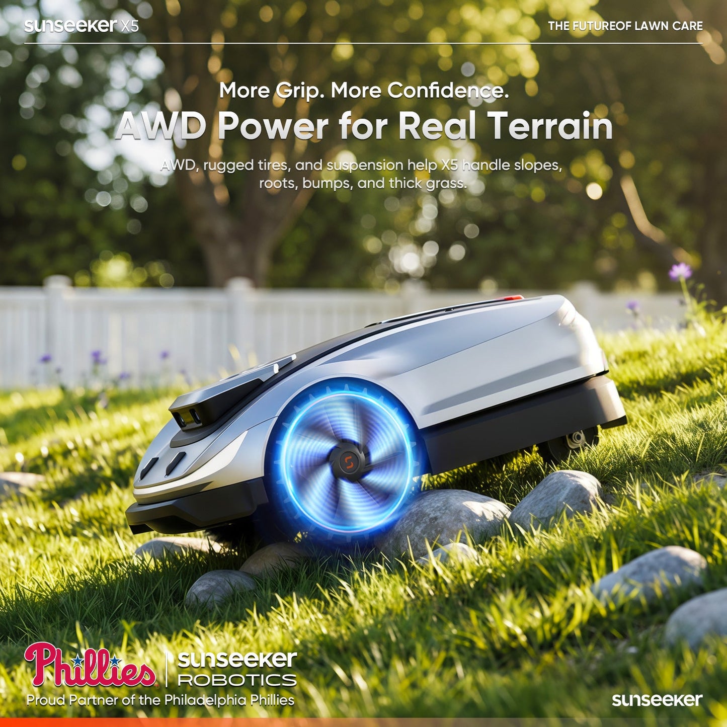 X5 Wireless AI Robot Lawn Mower | 0.5 Acre AWD
