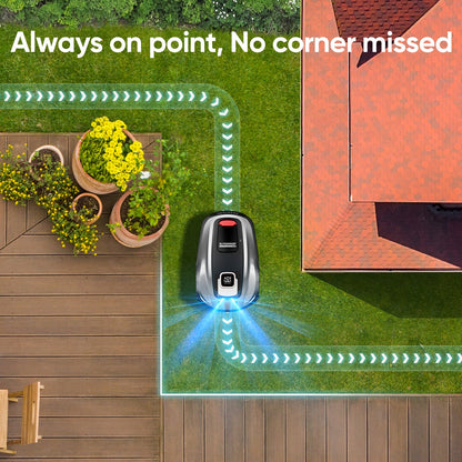 Sunseeker X5 Premium Bundle: Robot Mower with Garage & Blades Kit, No Boundary Wires