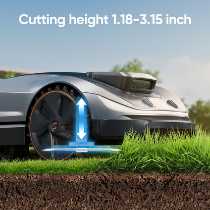 Sunseeker X5 Wireless AI Robot Lawn Mower with Protective Garage Shelter