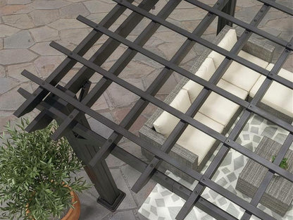 Stratford | 12x10 Steel Pergola – Black