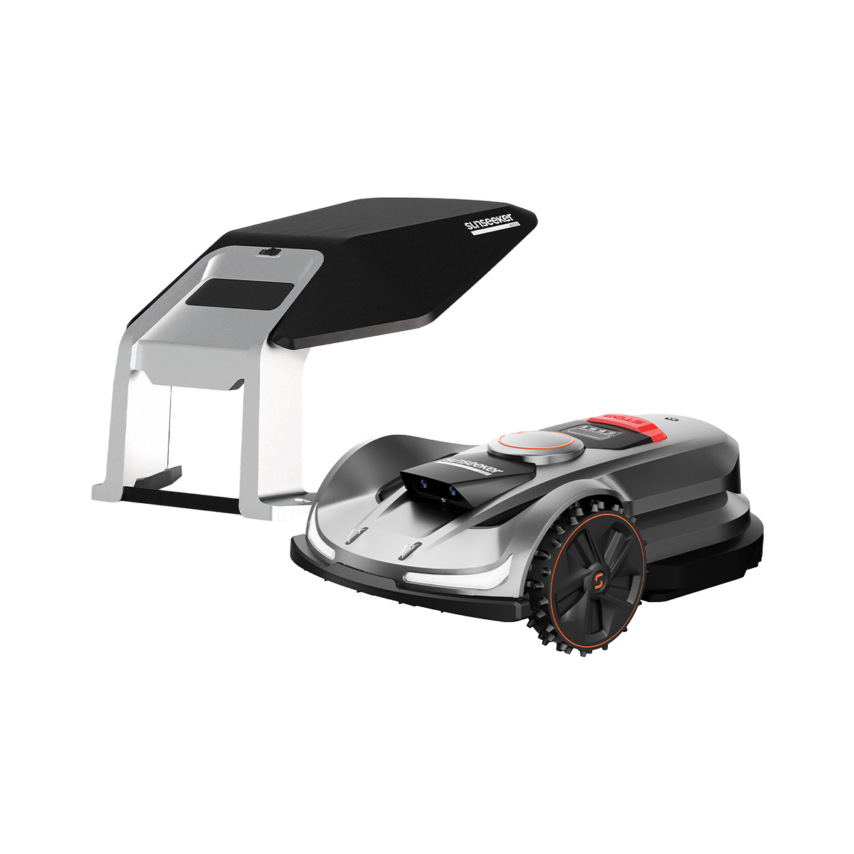 Sunseeker X7 Wireless AI Robot Lawn Mower with Protective Garage Shelter