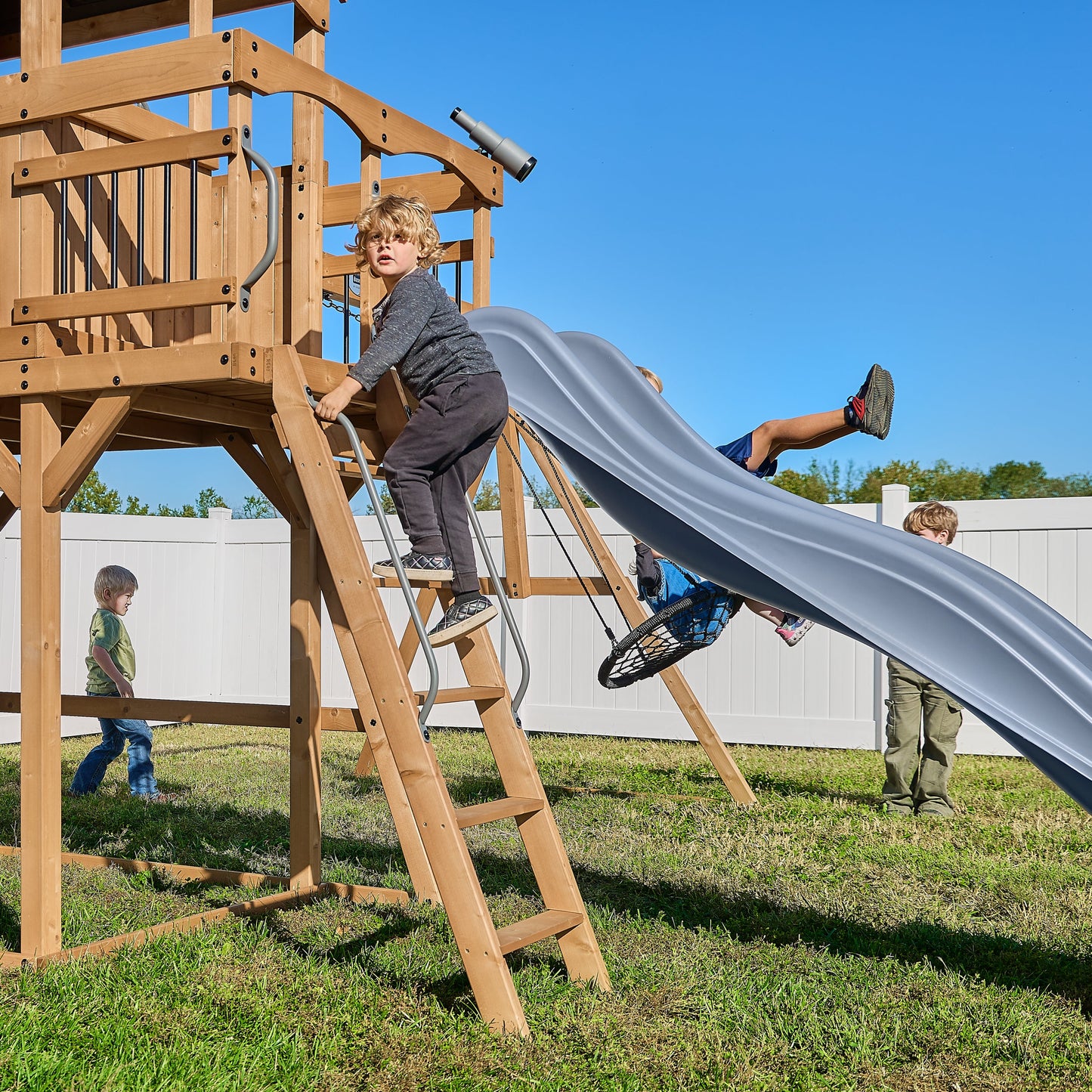 Dover Bay Swing Set with Tube Slide