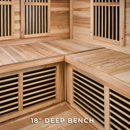 Rylan Indoor Infrared Corner Sauna – 4 Person