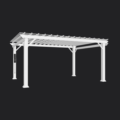 Stratford | 16x12 Steel Pergola – White