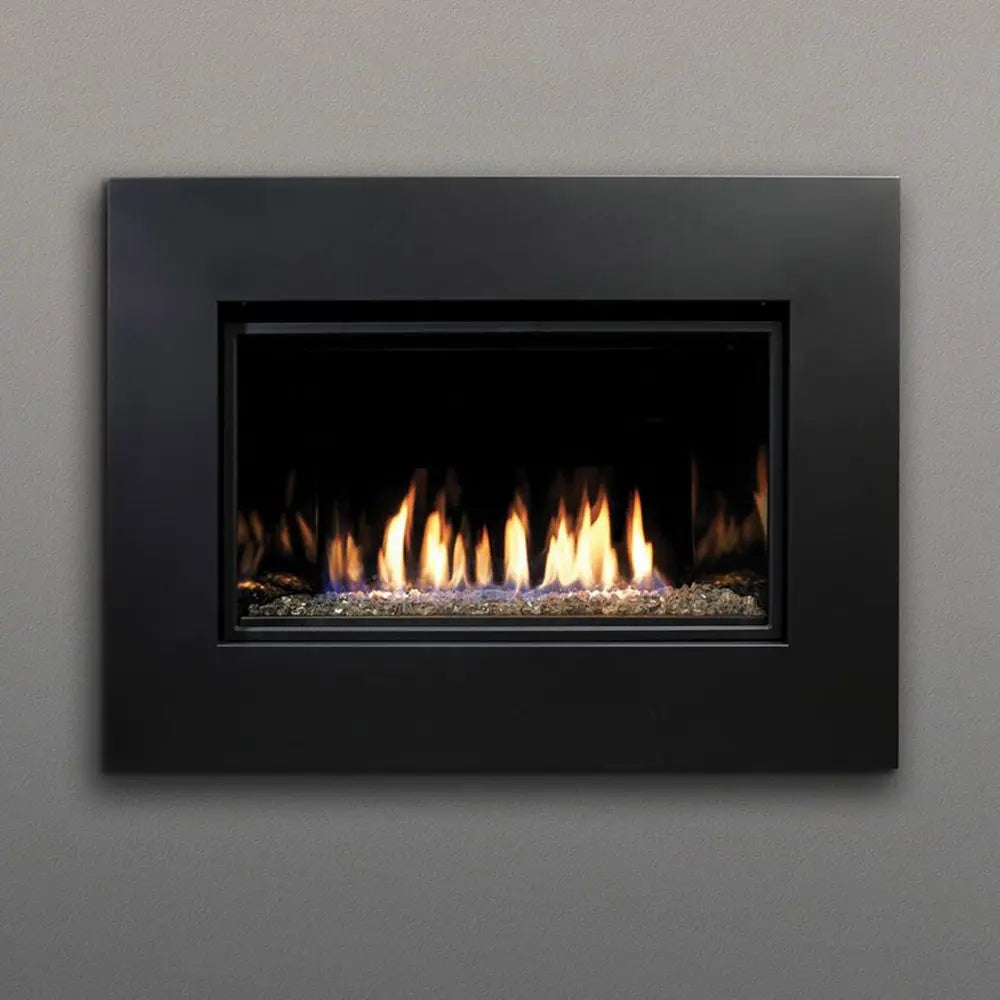 Kingsman Gas Fireplace ZCVRB3622 36" Direct Vent Black Porcelain KingsmanZCVRB3622