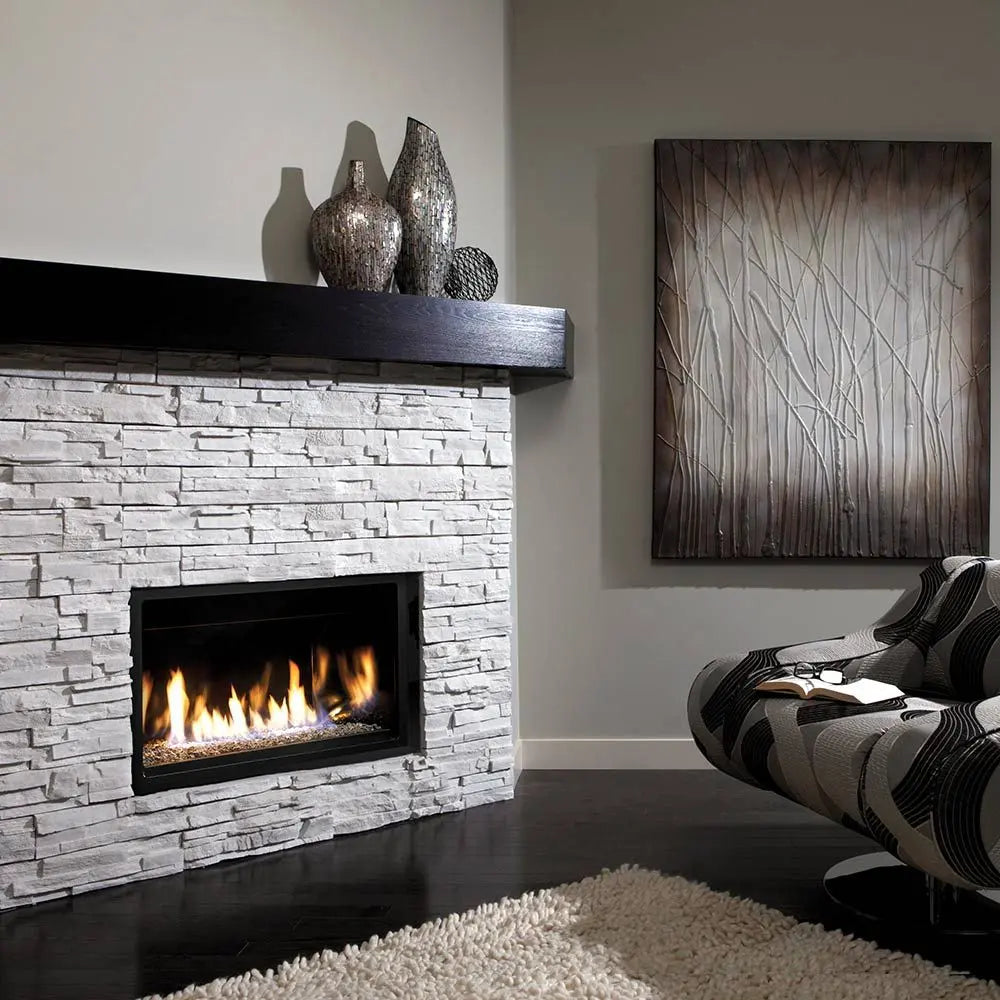 Kingsman Gas Fireplace ZCVRB3622 36" Direct Vent Black Porcelain KingsmanZCVRB3622