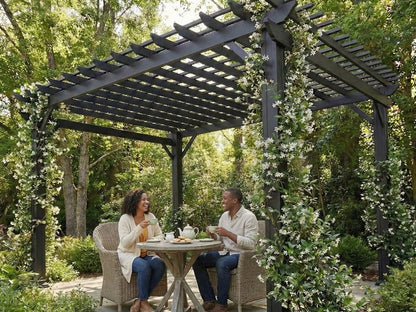 Stratford | 14x10 Steel Pergola – Black